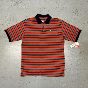 Y2K Orange striped Ecko polo shirt